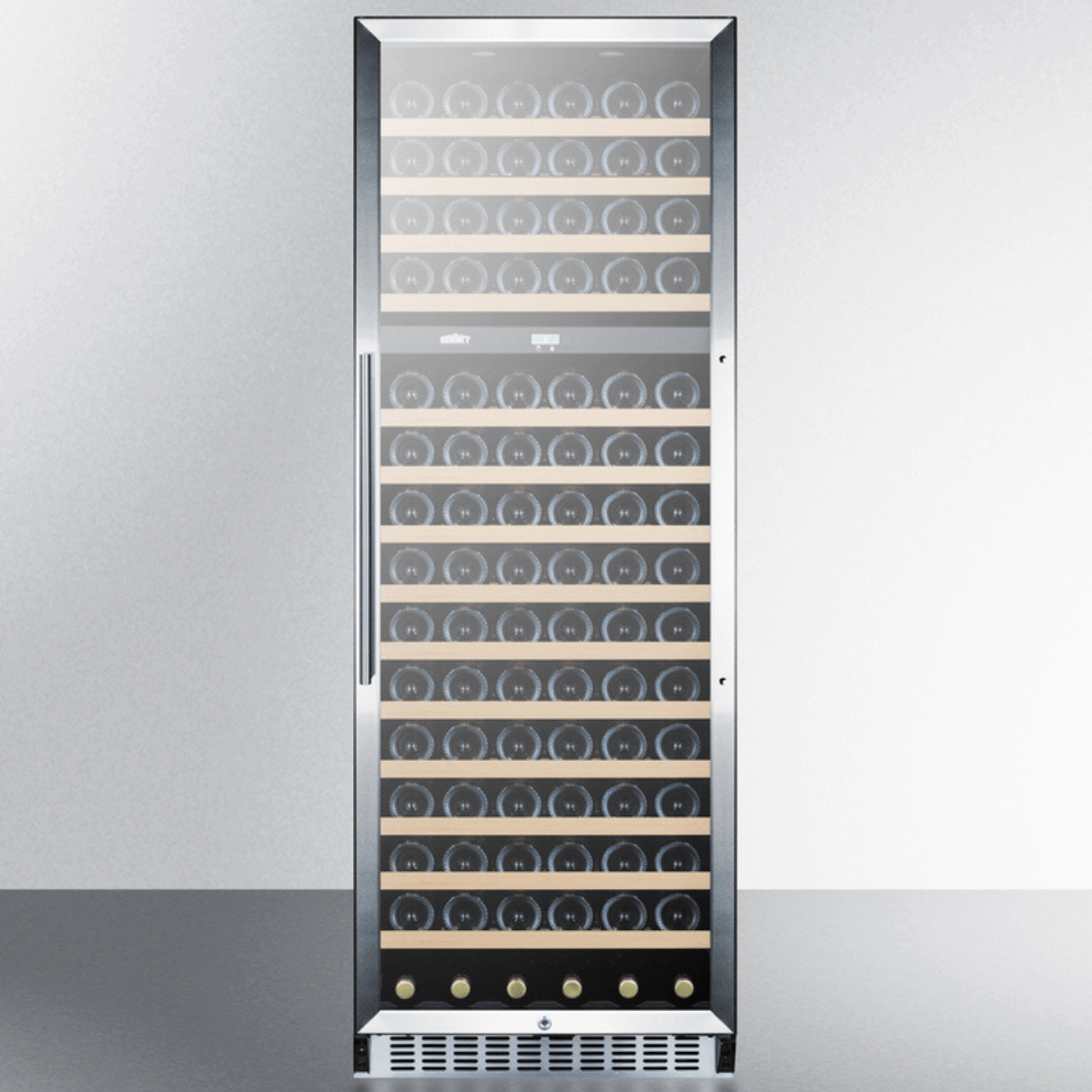 Summit Wine Coolers Summit SWC1966 24-inch 160 Bottle Dual Zone Wine Cooler Cabinet