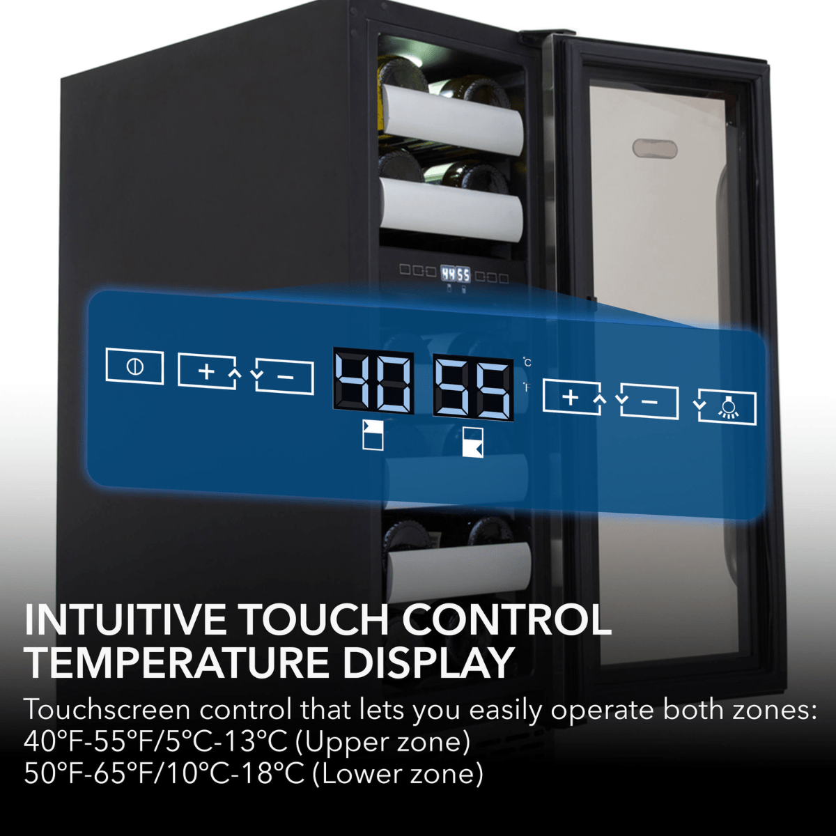 Whynter Wine Coolers Whynter BWR-171DS ELITE 12-inch 17 Bottle Dual Zone Wine Cooler