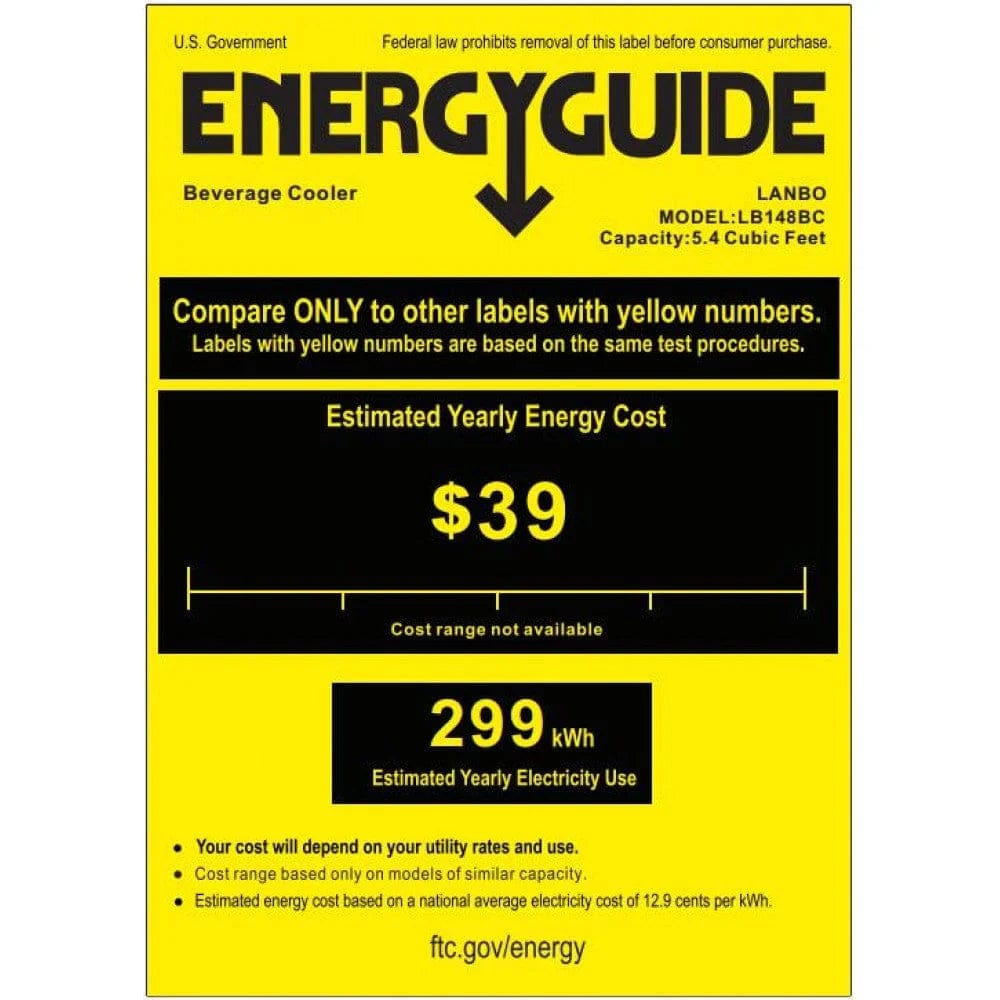Lanbo Hybrid Wine Coolers Lanbo LB148BC 24-inch wide 6 Bottle/110 Can Single Zone Single Door Hybrid Wine- and Beverage Cooler