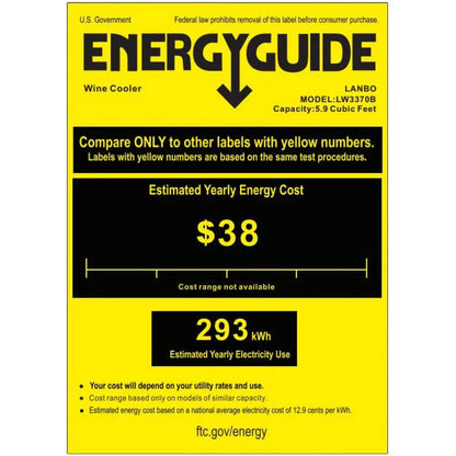 Lanbo Hybrid Wine Coolers Lanbo LW3370B 30-inch wide 33 Bottle/70 Can Dual Zone Dual Door Hybrid Wine- and Beverage Cooler