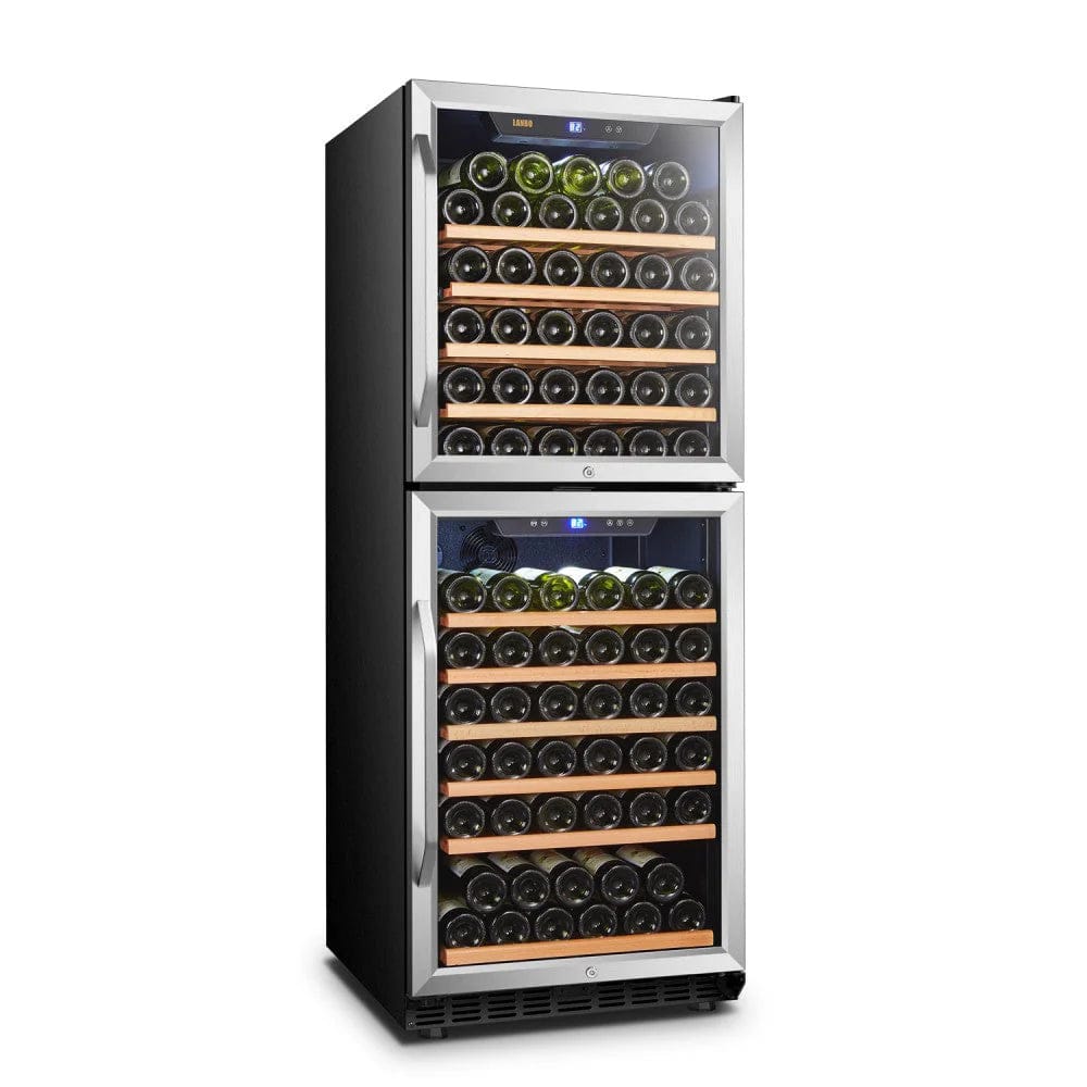 Lanbo Wine Coolers Lanbo LW133DD-24-inch 133 Bottle Dual Zone Dual Door Wine Cooler