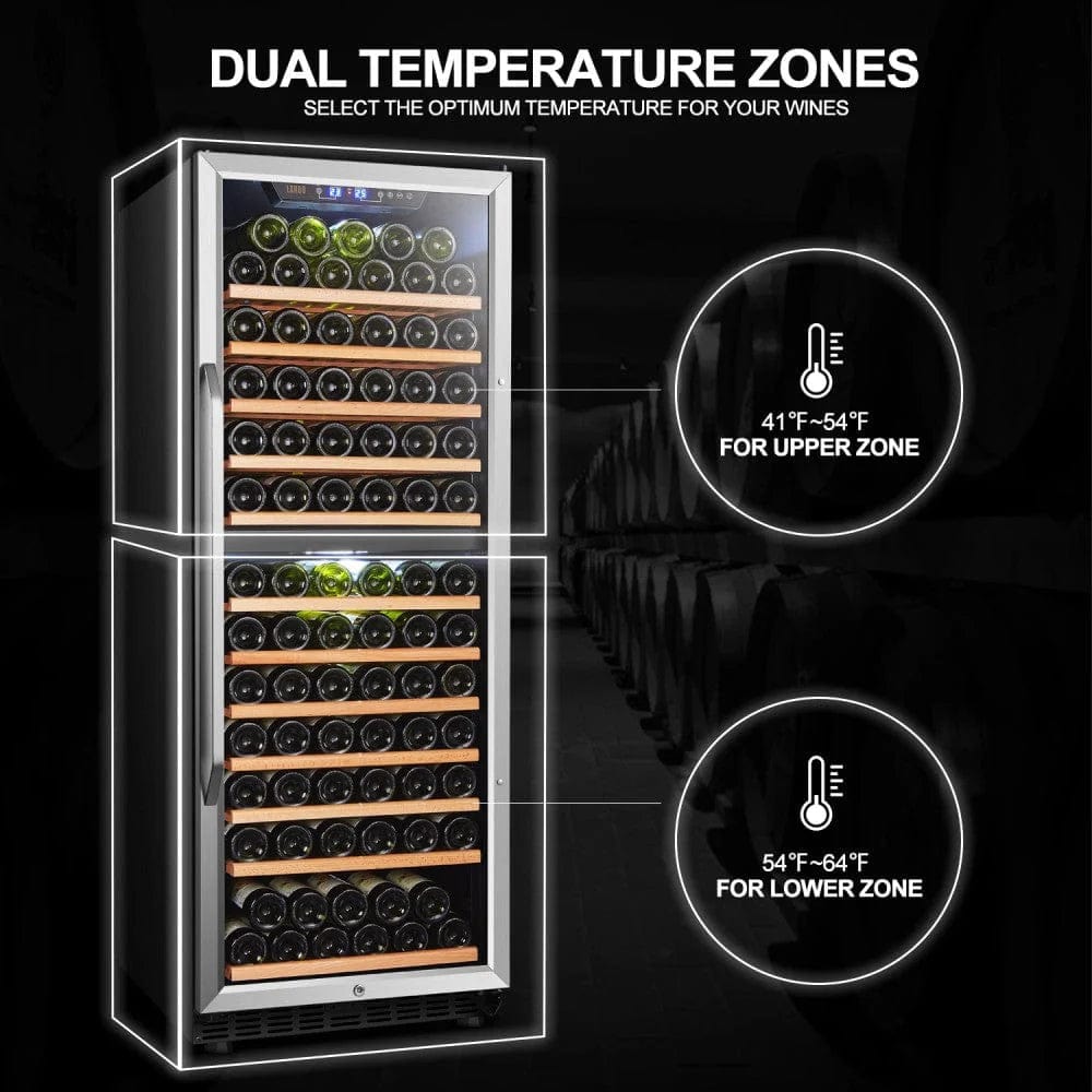 Lanbo Wine Coolers Lanbo LW142D 24-inch 138 Bottle Dual Zone Wine Cooler