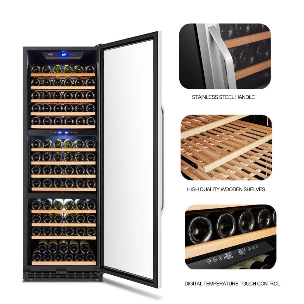 Lanbo Wine Coolers Lanbo LW144T 24-inch 149 Bottle Triple Zone Wine Cooler