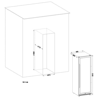 Lanbo Wine Coolers Lanbo LW144T 24-inch 149 Bottle Triple Zone Wine Cooler