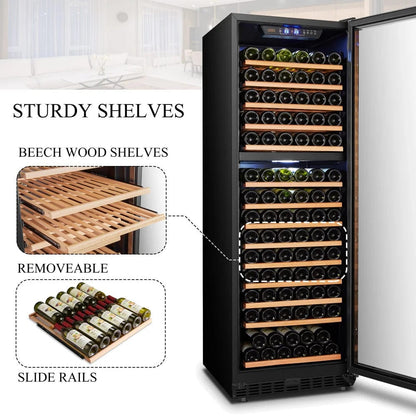 Lanbo Wine Coolers Lanbo LW165D 24-inch 160 Bottle Dual Zone Wine Cooler