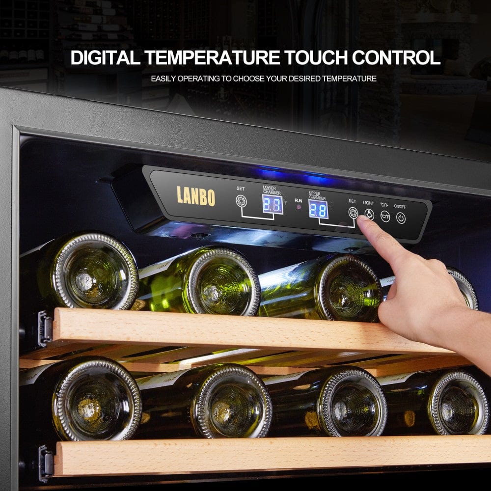 Lanbo Wine Coolers Lanbo LW46D 24-inch wide 46 Bottle Dual Zone Wine Cooler