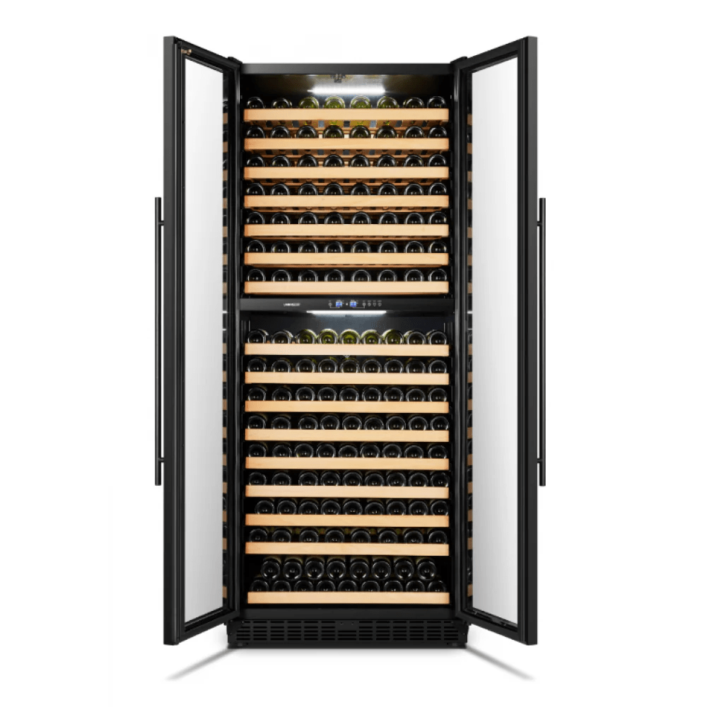 Lanbo Wine Coolers LanboPro LP328D 32-inch 255 Bottle Dual Zone Dual Door Wine Cooler