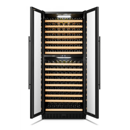 Lanbo Wine Coolers LanboPro LP328D 32-inch 255 Bottle Dual Zone Dual Door Wine Cooler