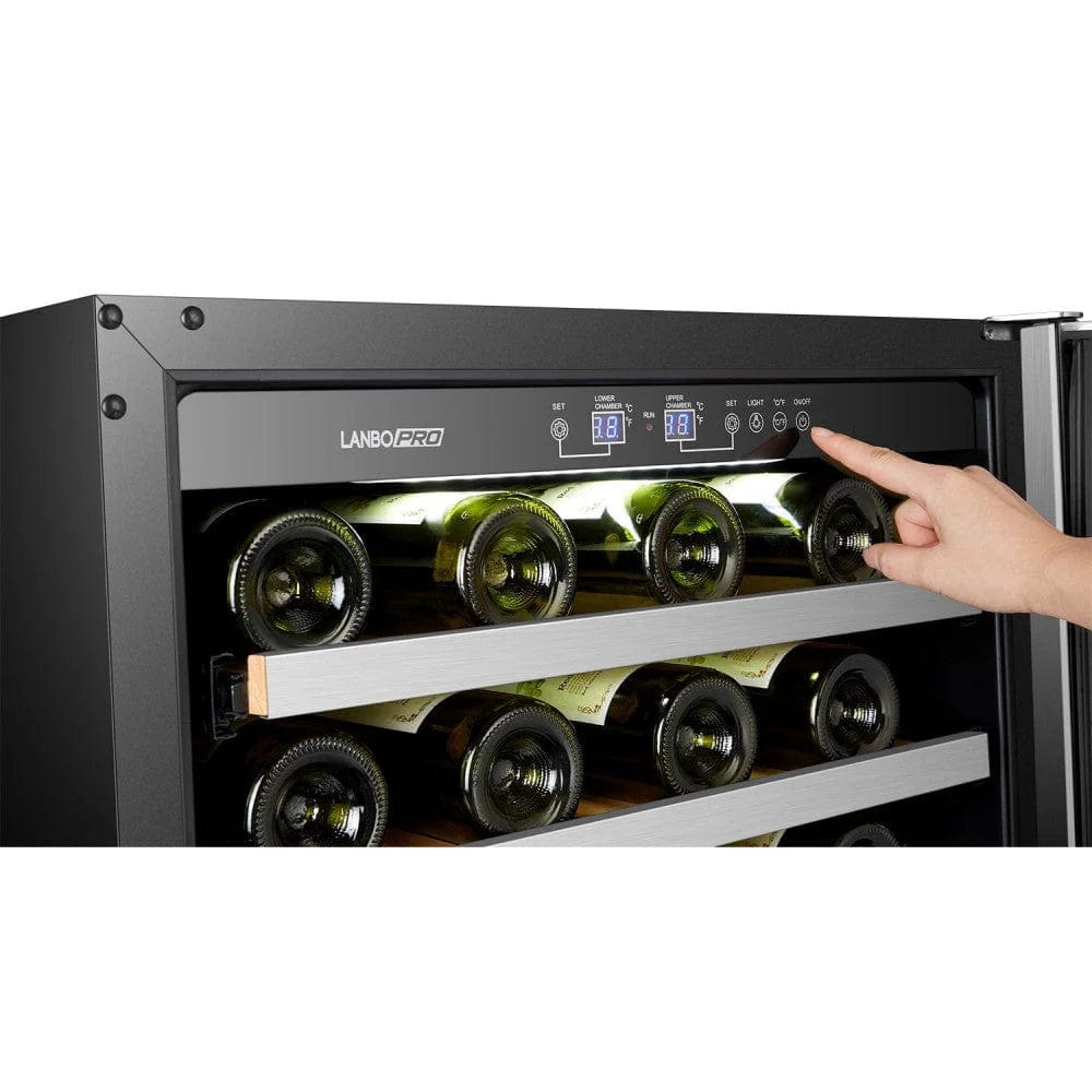 Lanbo Wine Coolers LanboPro LP54D 24-inch wide 44 Bottle Dual Zone Wine Cooler