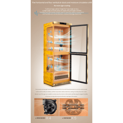 RACHING Cigar Humidors & Coolers RACHING MON3800B 24-inch True Dual Zone Cigar Humidor Cabinet