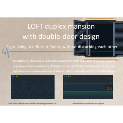 RACHING Cigar Humidors & Coolers RACHING MON3800B 24-inch True Dual Zone Cigar Humidor Cabinet