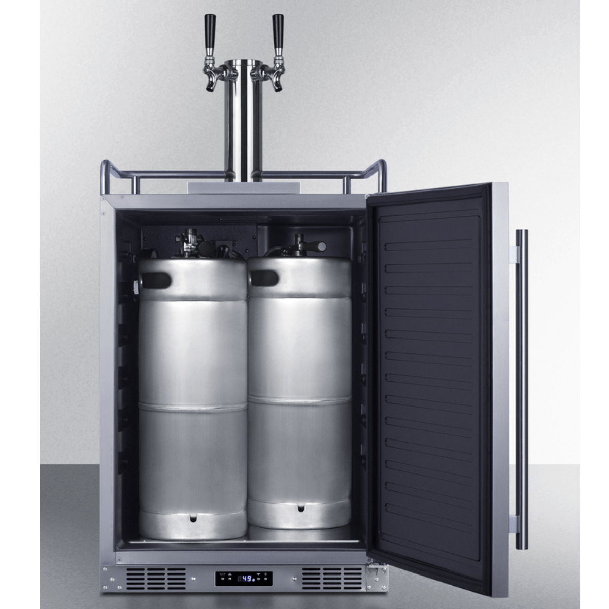 Summit Kegerators Summit SBC683OSTWIN 24-inch Dual Tap Kegerator Indoors/Outdoors