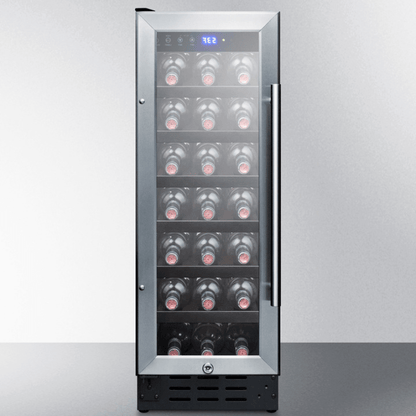 Summit Wine Coolers No Tint / LHD = factory installed / Standard black Summit SWC1224B 12-inch 21 Bottle Wine Cooler