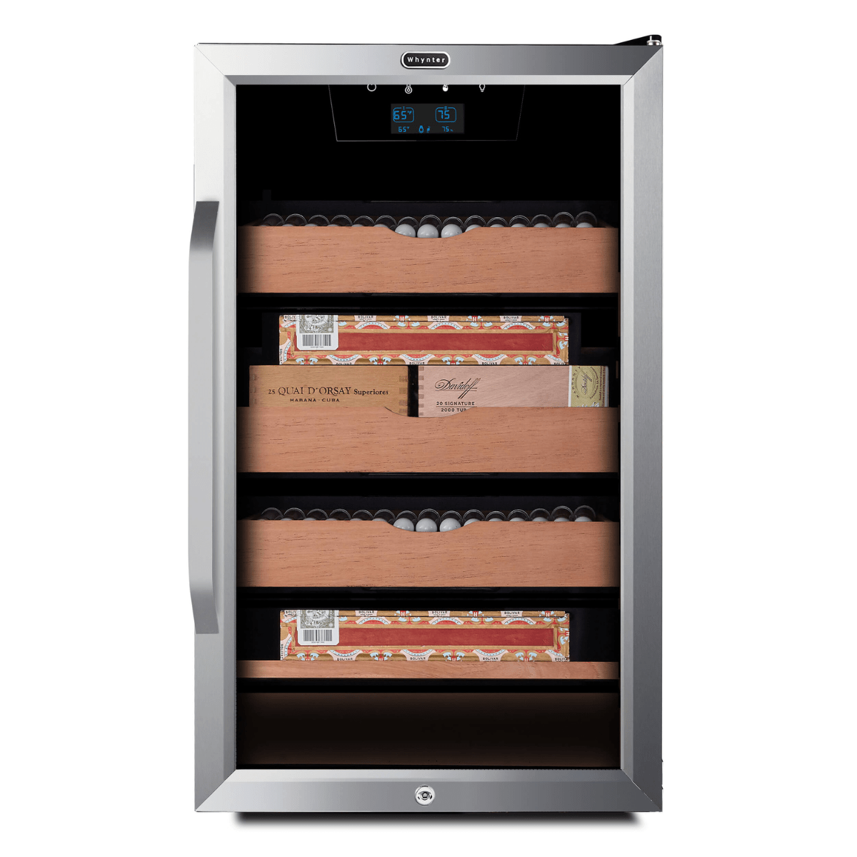 Whynter Hybrid Wine Coolers Whynter CHC-421HC 650-Count 4.2 cu.ft. Cigar Cooler Cabinet & Humidor